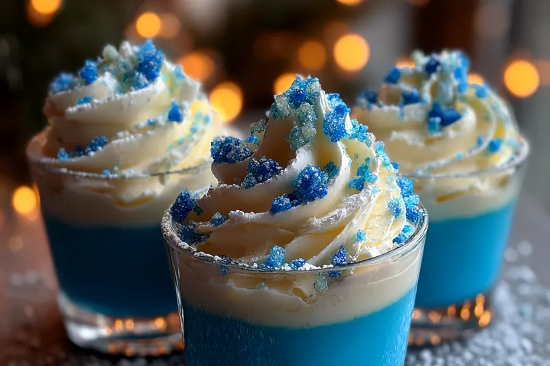Cooking process for Festive Blue Velvet Cups