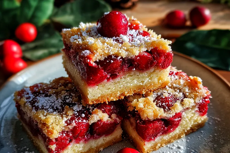Fresh ingredients for Festive Cherry Dessert Bars