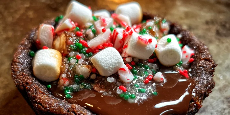 Delicious Festive Chocolate Filled Delights served on a plate