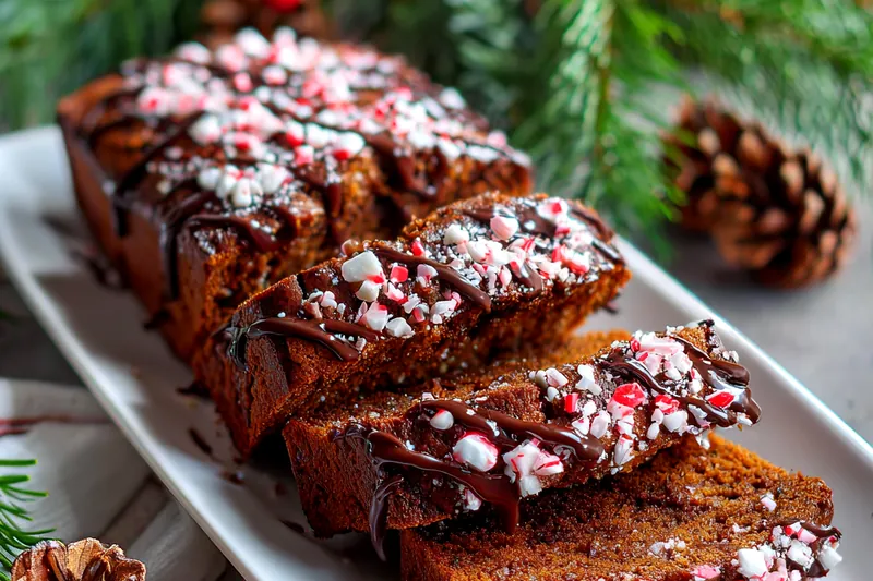 Fresh ingredients for Festive Chocolate Peppermint Bread