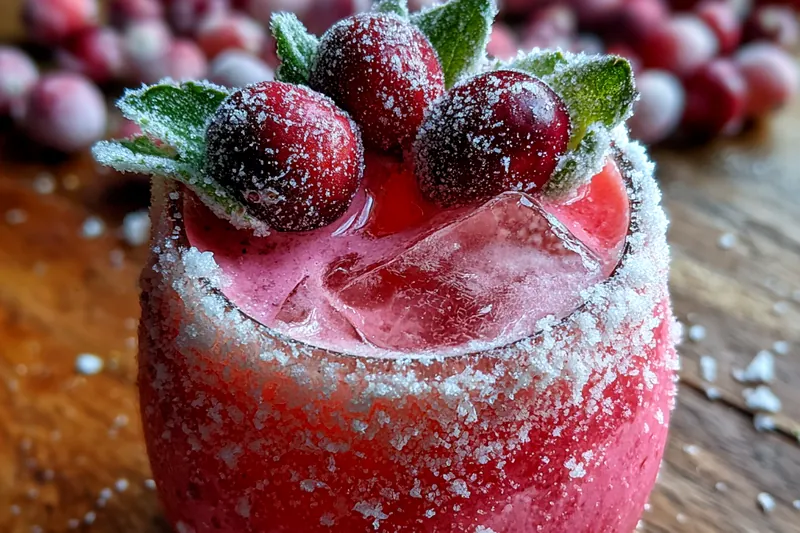 Fresh ingredients for Festive Cranberry Cocktail