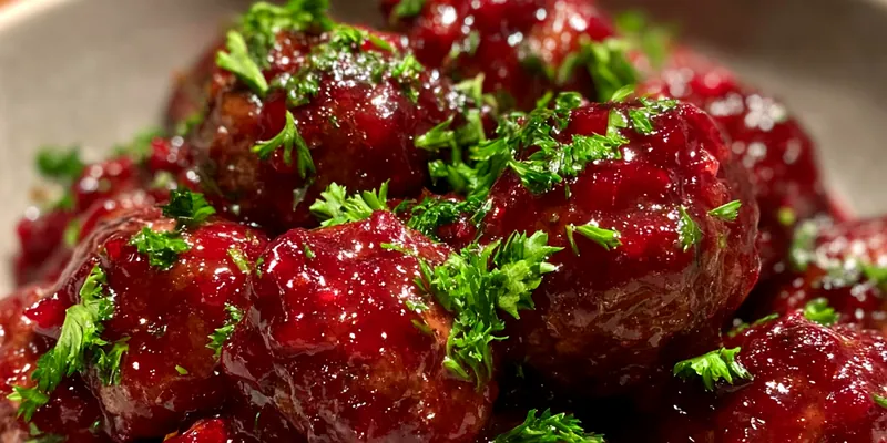 Festive Cranberry Meatballs
