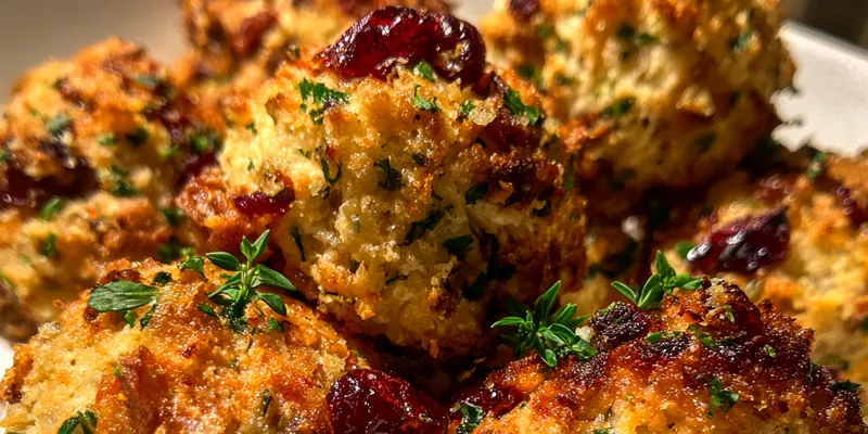 Cranberry Turkey Stuffing Balls