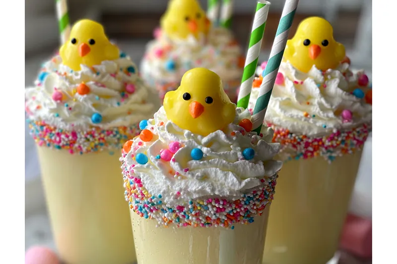 Cooking process for Festive Marshmallow Milkshake