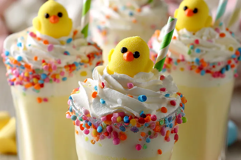 Fresh ingredients for Festive Marshmallow Milkshake