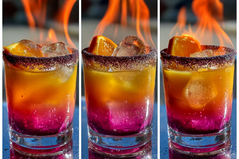 Fresh ingredients for Fiery Tequila Sunrise