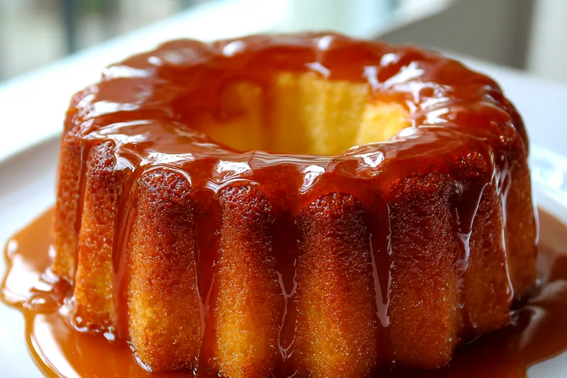 Ingredients for French Butter Cake laid out on a wooden table.