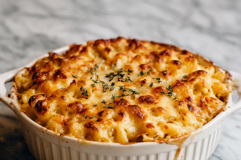 Fresh ingredients for French Onion Soup Mac & Cheese.