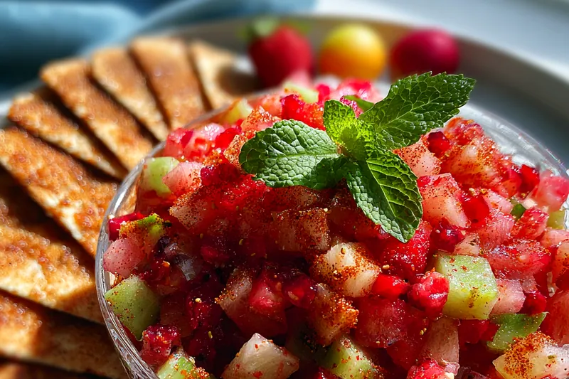 Fresh ingredients for Fresh Fruit Salsa Delight