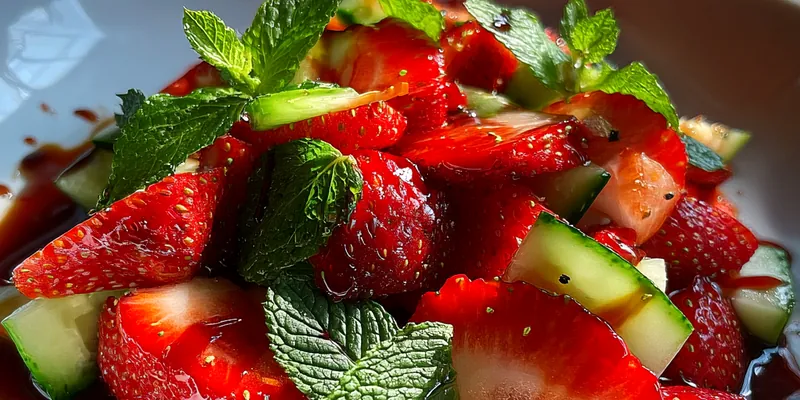 Fresh Strawberry Cucumber Salad