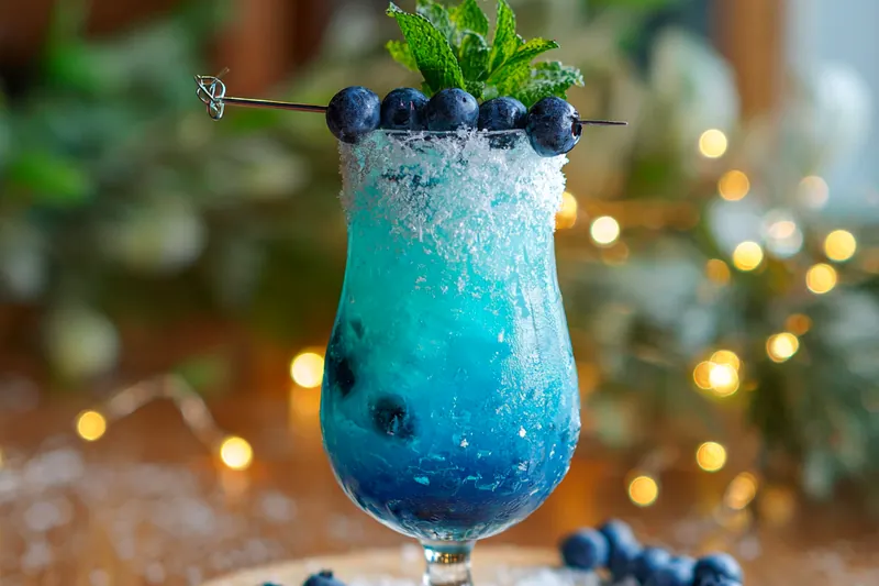 Cooking process for Frosty Blueberry Cocktail