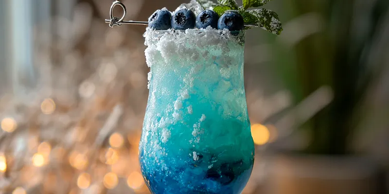 Frosty Blueberry Cocktail