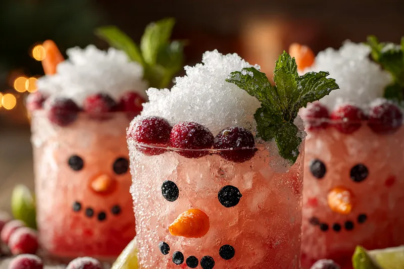 Fresh ingredients for Frosty Cranberry Punch