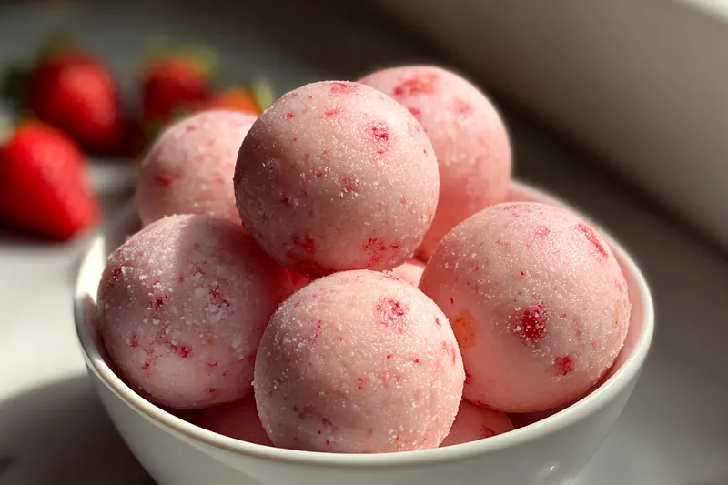 Cooking process for Frozen Yogurt Strawberry Bites