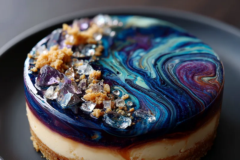Cooking process for Galactic Blueberry Cheesecake