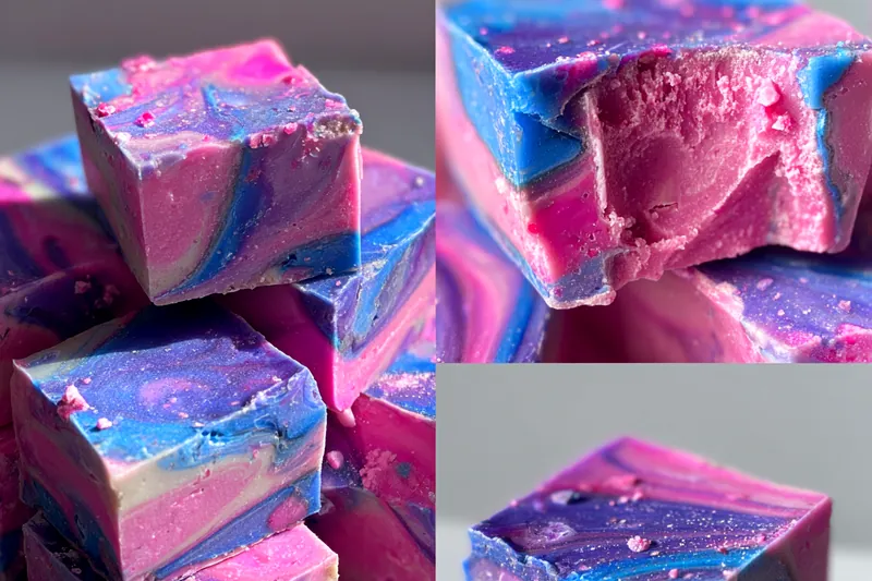Cooking process for Galactic Cotton Candy Fudge