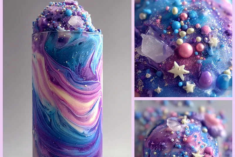 Cooking process for Galaxy Themed Ice Cream