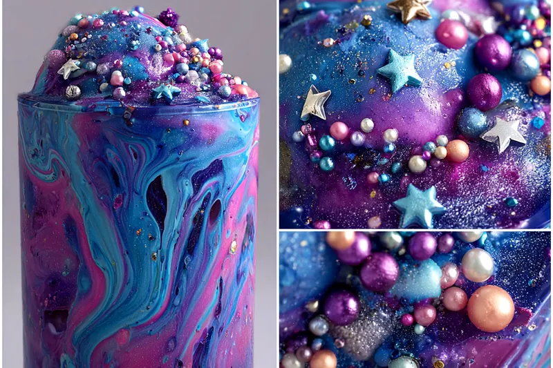 Fresh ingredients for Galaxy Themed Ice Cream