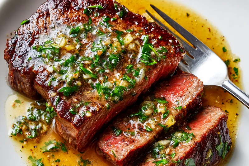 An assortment of ingredients for Garlic Butter Brazilian Steak