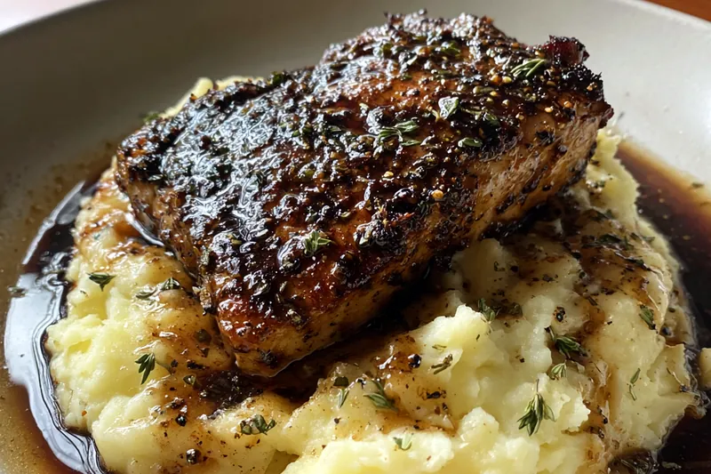 Fresh ingredients for Garlic Herb Chicken with Mashed Potatoes