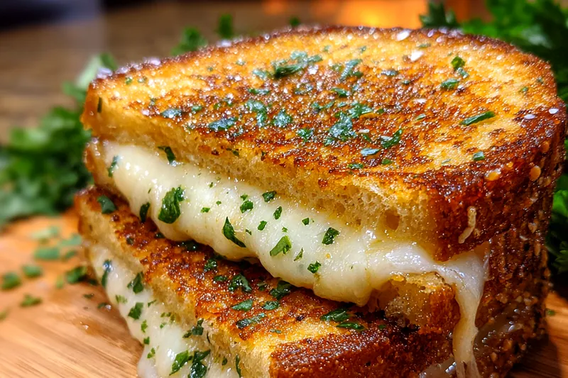 Fresh ingredients for Garlic Herb Grilled Sandwich