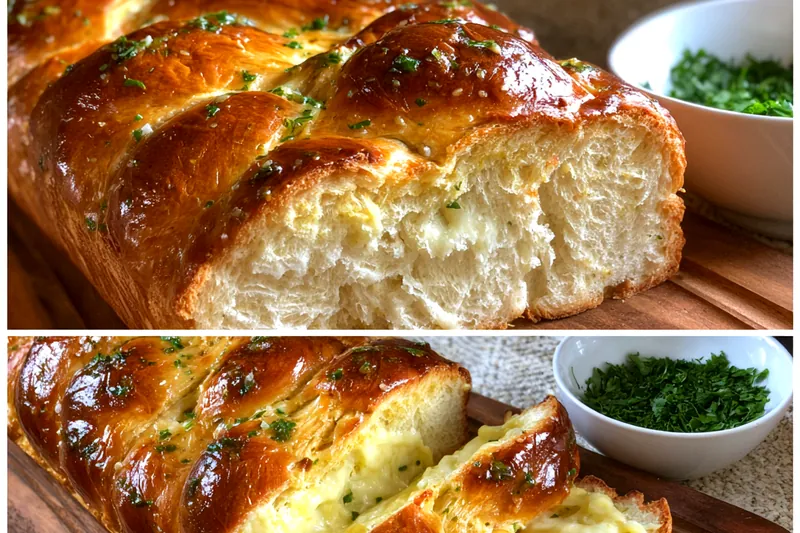 Fresh ingredients for Garlic Herb Pull Apart Bread