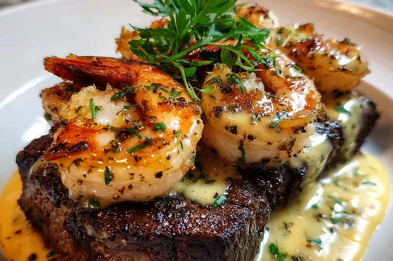 Fresh ingredients for Garlic Herb Surf and Turf