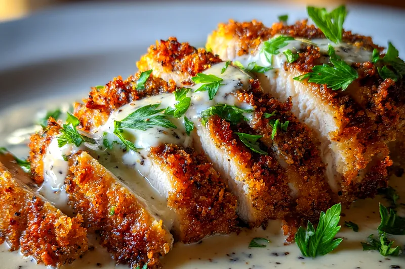 A colorful array of fresh ingredients for Garlic Parmesan Chicken Delight, including chicken breasts, garlic, Parmesan cheese, and herbs.