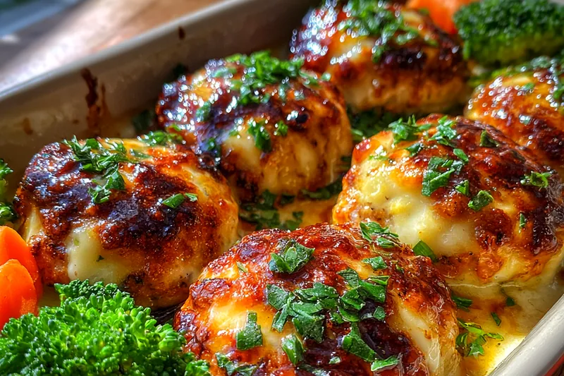 Cooking process for Garlic Parmesan Chicken Loaves