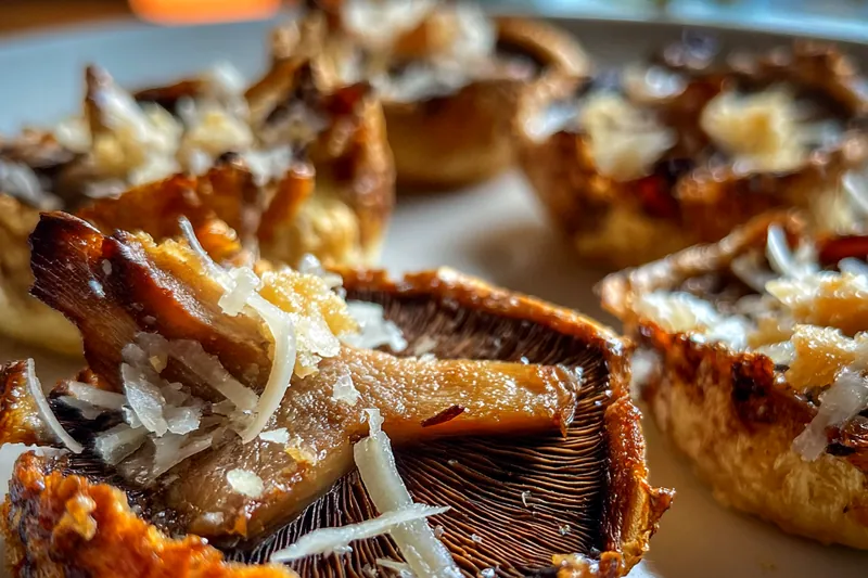 Cooking Garlic Parmesan Mushrooms