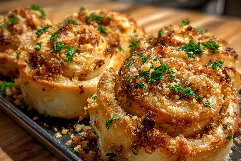 Chef Mitchell mixing and kneading the dough for Savory Garlic Parmesan Rolls in a bright kitchen.