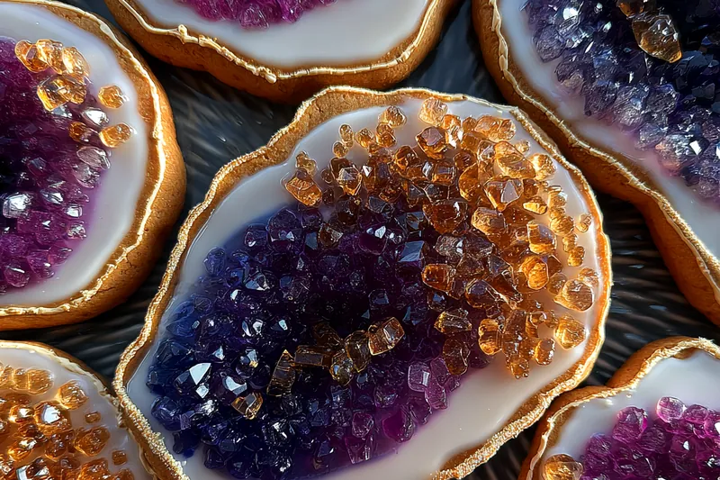 Cooking process for Geode Crystal Sugar Cookies