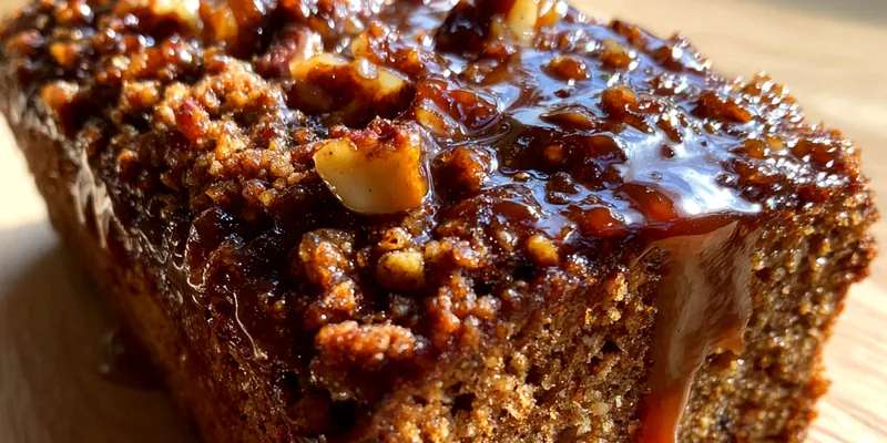 Delicious Glazed Apple Fritter Loaf served on a plate