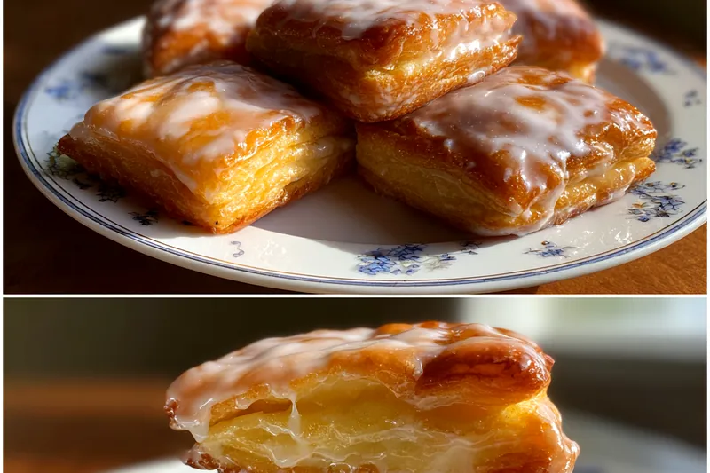Fresh ingredients for Glazed Puff Pastry Squares