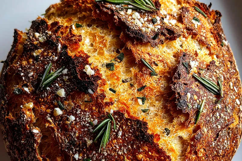 Fresh ingredients for Golden Parmesan Garlic Artisan Loaf