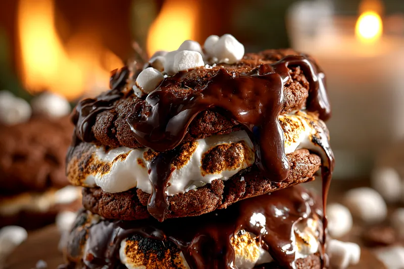 Cooking process for Gooey Chocolate Marshmallow Cookies