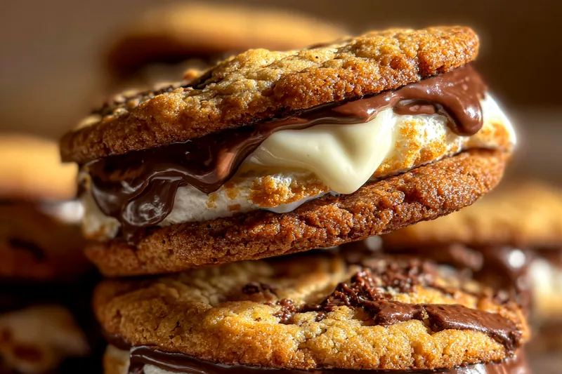 Cooking process for Gooey Marshmallow Chocolate Cookies