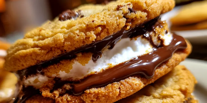 Delicious Gooey Marshmallow Chocolate Cookies served on a plate