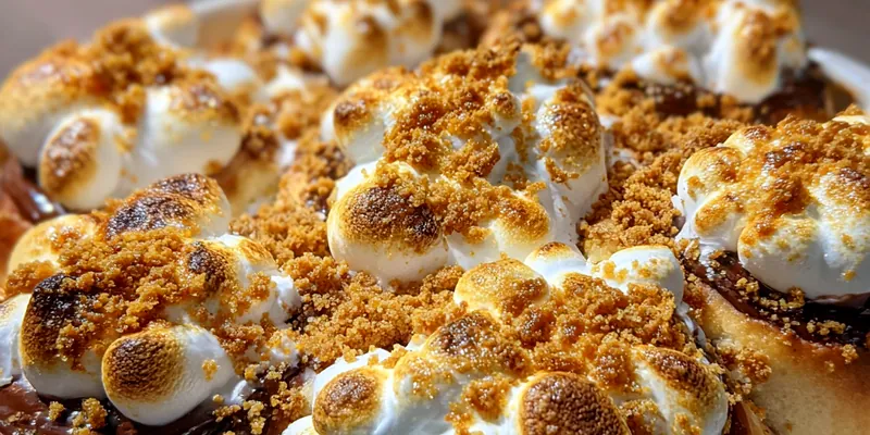 Delicious Gooey S'mores Rolls Delight served on a plate