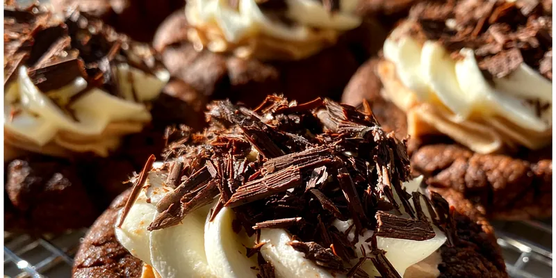 Delicious Gourmet Chocolate Cream Cookies served on a plate