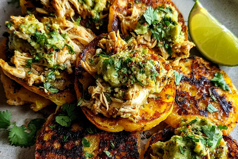 Fresh ingredients for Grilled Arepas with Avocado Chicken