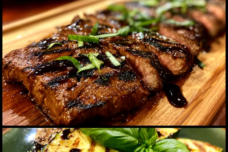 Cooking process for Grilled Balsamic Flank Steak