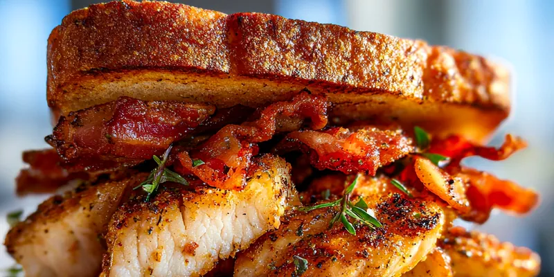 Delicious Grilled Chicken Club served on a plate