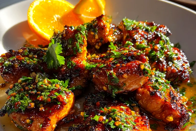 Cooking process for Grilled Citrus Herb Chicken