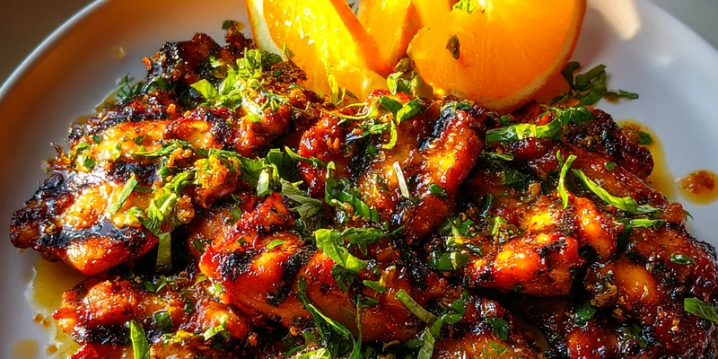 Delicious Grilled Citrus Herb Chicken served on a plate