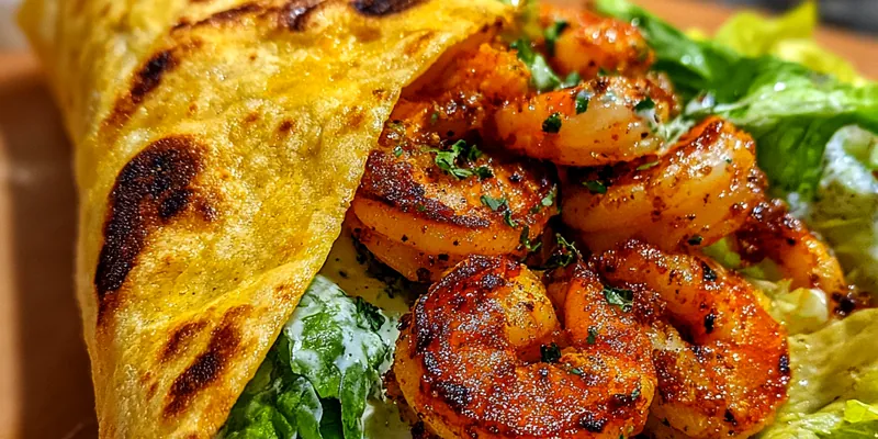 Savory Shrimp Caesar Wraps