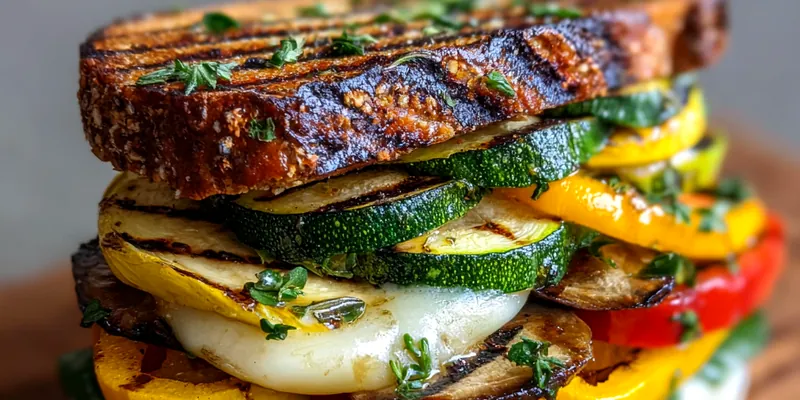 Grilled Veggie Mozzarella Sandwich