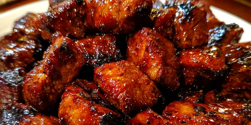 Delicious Hawaiian Grilled Chicken Bites served on a plate