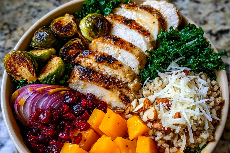 Fresh ingredients for Healthy Harvest Bowl