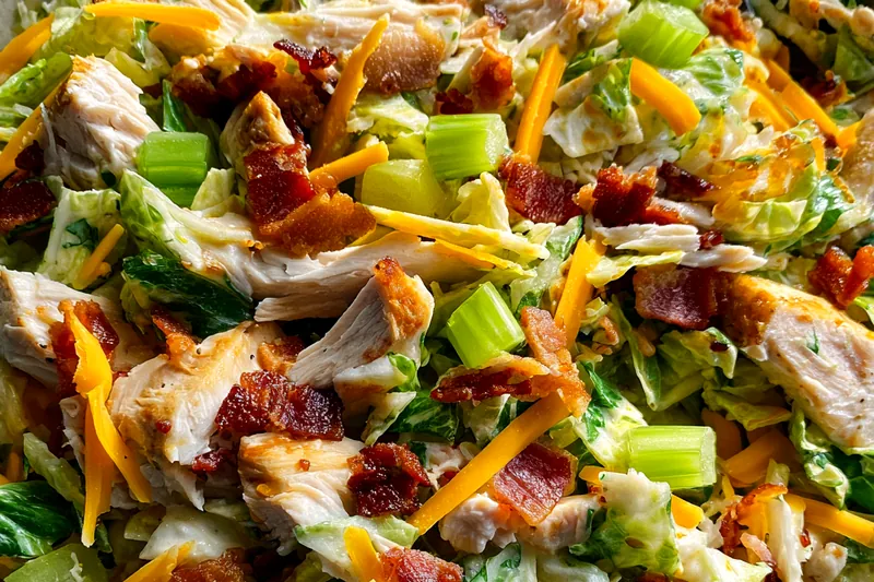 Cooking process for Hearty Chicken Bacon Salad